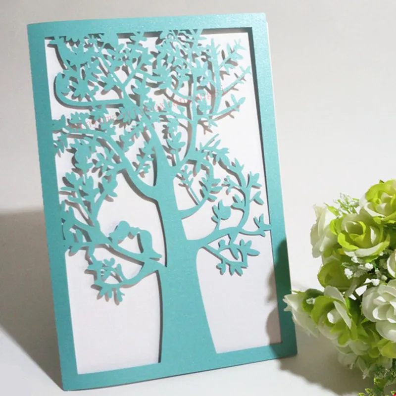 Топ! 10 шт. пригласительные открытки с лазерной резкой 12 х18 см|tree wedding|wedding partyparty