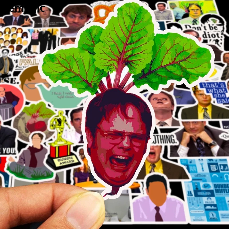 50pcs the office tv show stickers pack fans anime vintage paster cosplay funny scrapbooking diy sticker phone laptop waterproof free global shipping