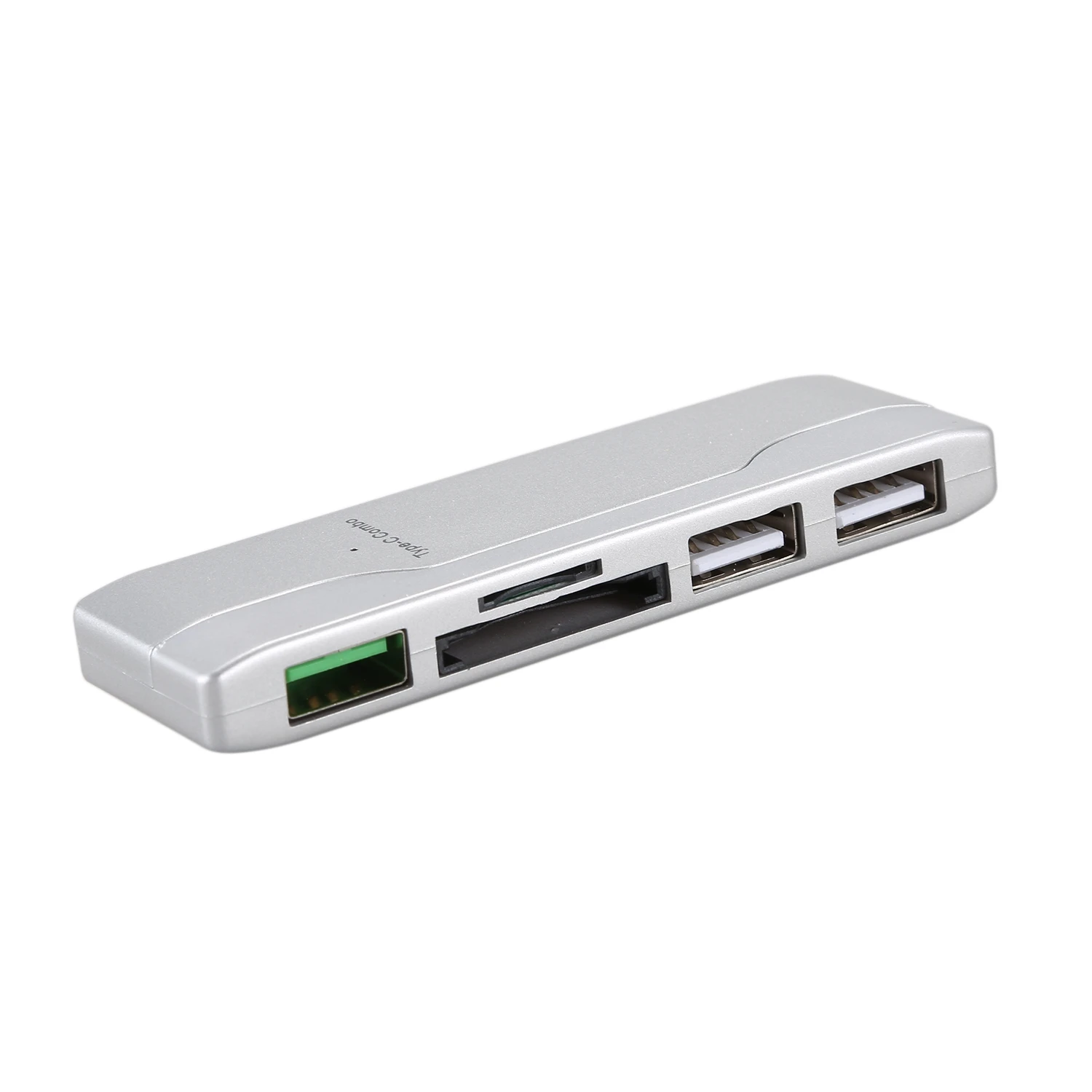 USB C 2,0 концентратор совместим с адаптером для Mac Android Windows Linux OS, 5 в 1 многопортовый USB ключ 2,0 type A порт Micro-SD Me