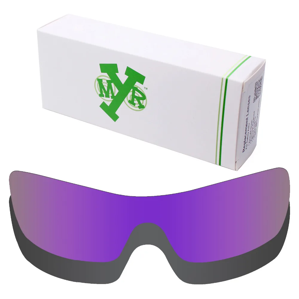 

2 Pieces Mryok Anti-Scratch POLARIZED Replacement Lenses for-Oakley Batwolf Sunglasses Lens Stealth Black & Plasma Purple