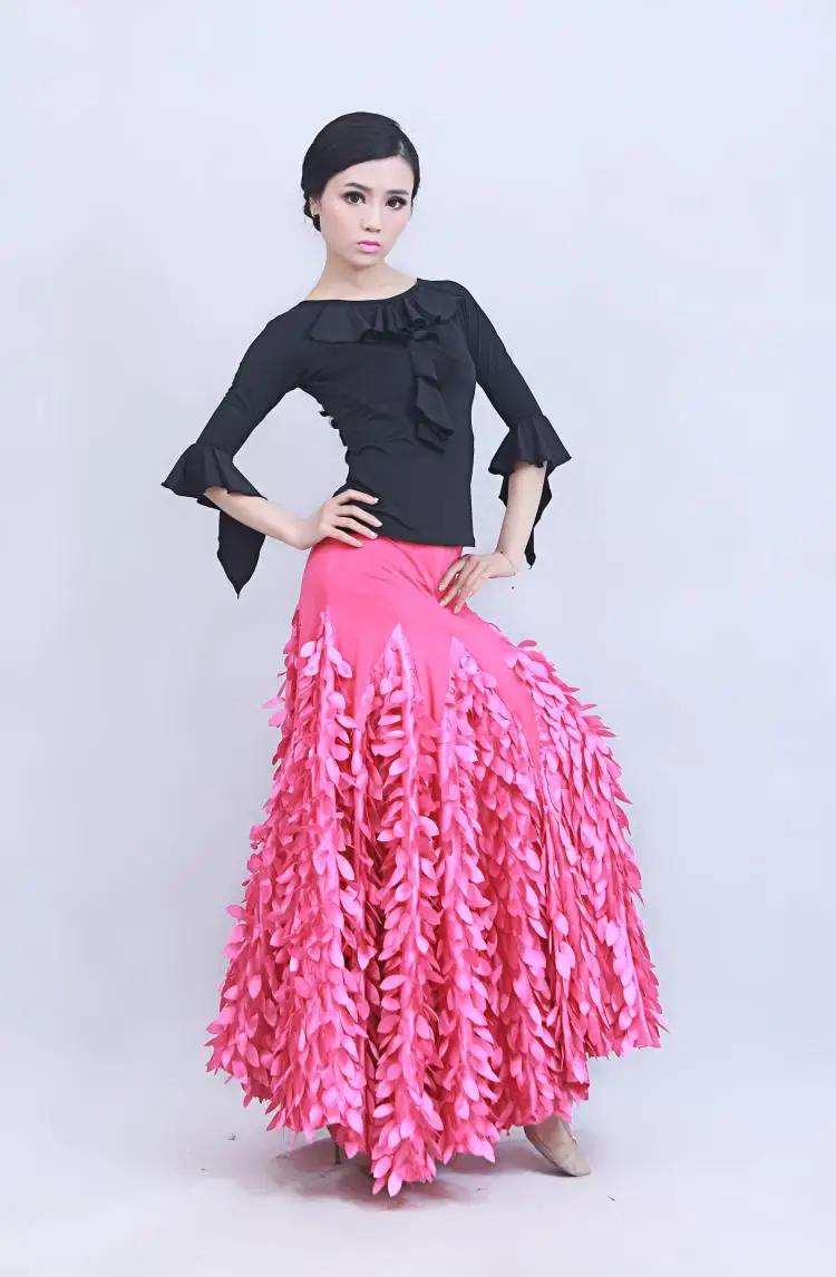 Только юбка для современных танцев женские бальные платья юбки фламенко бальных