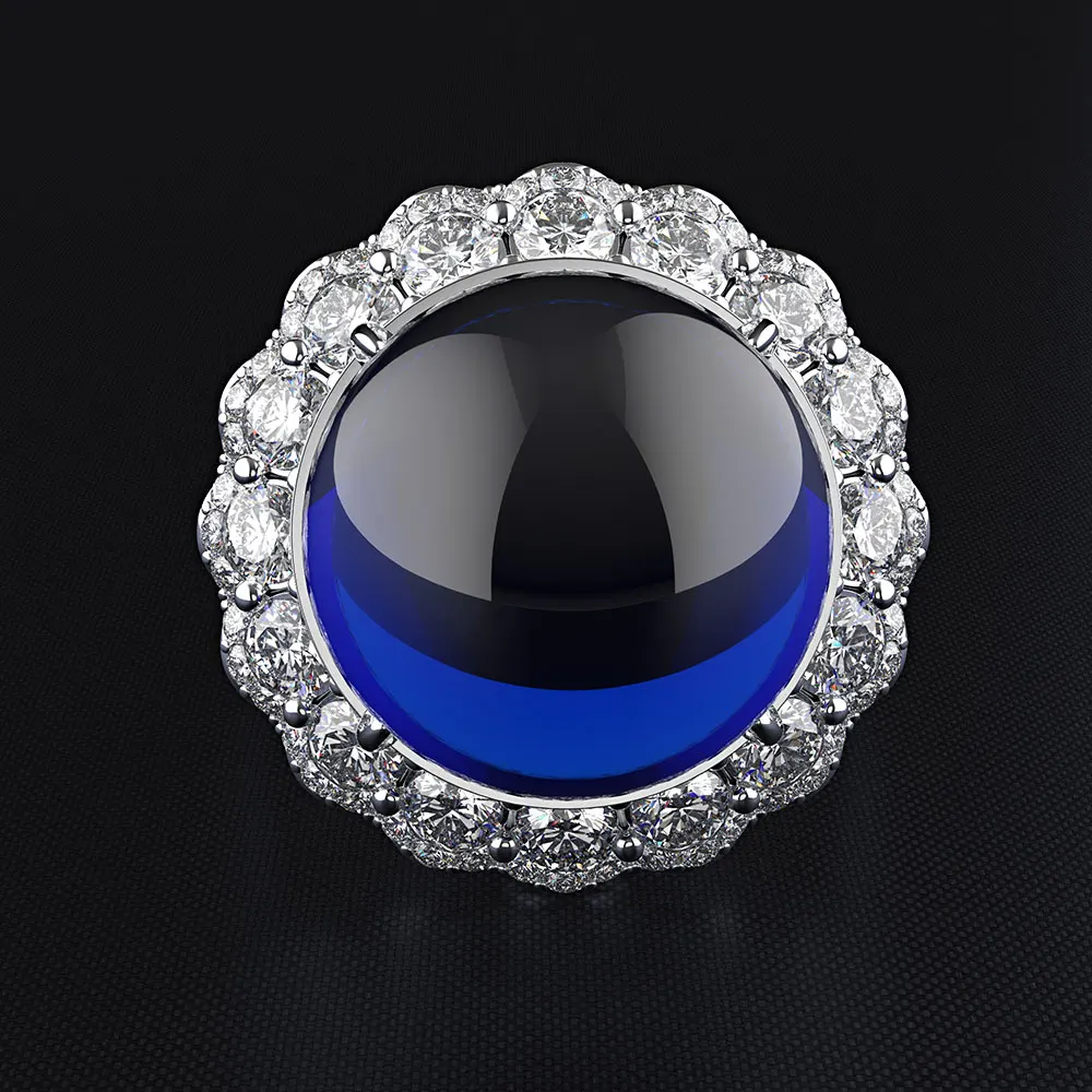 Blue 1 Wong Rain, винтажные, 925 пробы, серебряное цитриновое, драгоценный камень, Обручальные, свадебные, вечерние, кольца, хорошее ювелирное изделие, подарки - Цвет камня: Blue 1