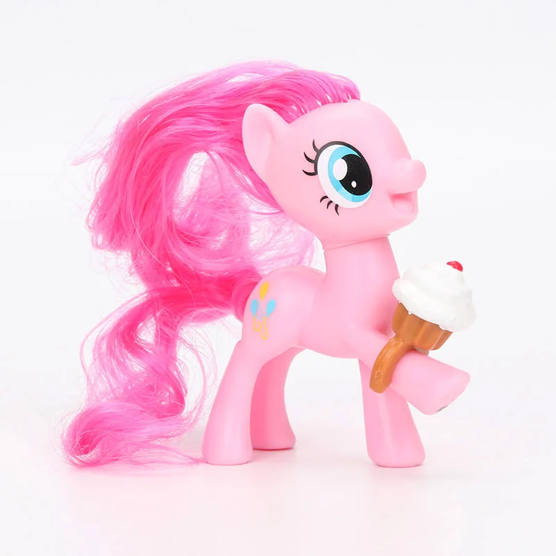 Игрушки My Little Pony, коллекционные экшен-фигурки из ПВХ, персонажи мультсериала «Дружба — это чудо» — пони Радуга Дэш, Пинки Пай, Лира Хартстрингс, Рарити