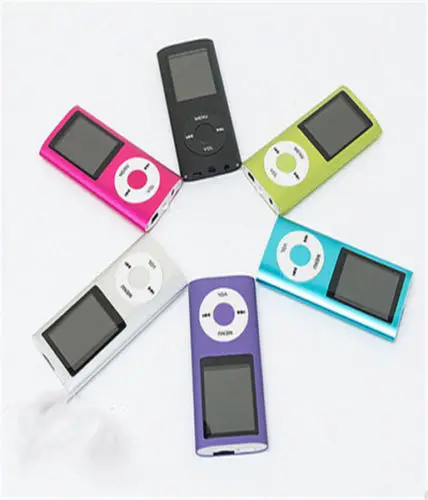 BGreen мини тонкий металлический чехол MP3 плеер с ЖК экраном fm радио Микрофон