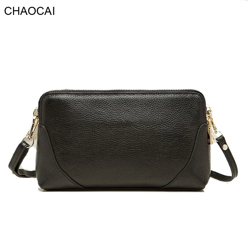 Модная женская сумка на плечо из натуральной кожи с двойной молнией воловьей