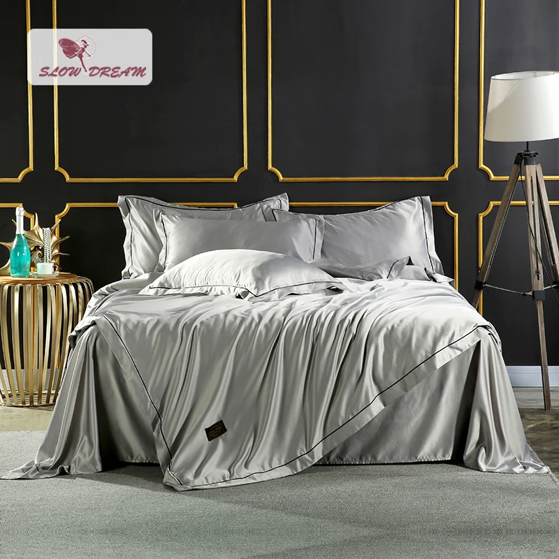 SlowDream Постельное белье роскошное покрывало шелковое одеяло сатиновая скатерть