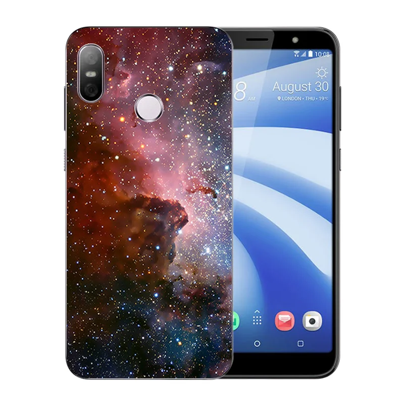 6.0 inch for HTC U12 life Back Cover Soft Silicone Volcanic Pattern Phone Cases Clear TPU Protect Funda |