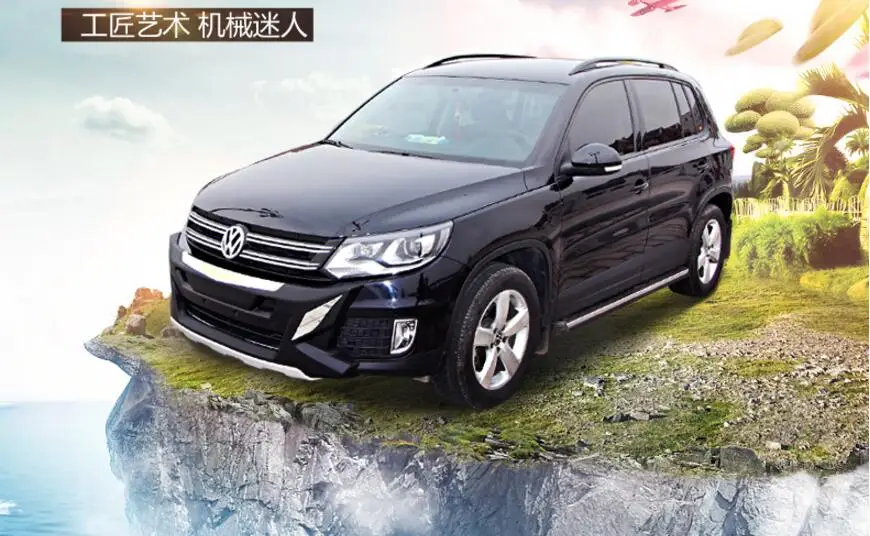 Подходит для Volkswagen VW Tiguan 2013 2016 спереди + задний бампер диффузор бамперы губ