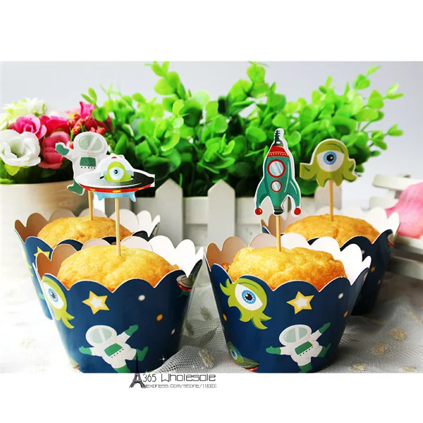 Бесплатная доставка для выпечки сделай сам 36 комплектов космические корабли