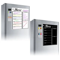 magnetic menu board fridge sticker with 8 color chalk markers home kitchen chalk board weekly planner board refrigerator sticker