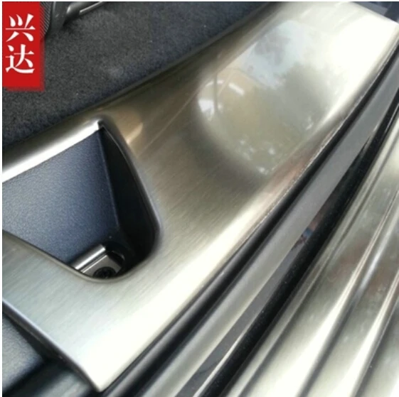 Для Jeep Compass 2011-2015 нержавеющая Серебряная Задняя Крышка багажника внутренняя
