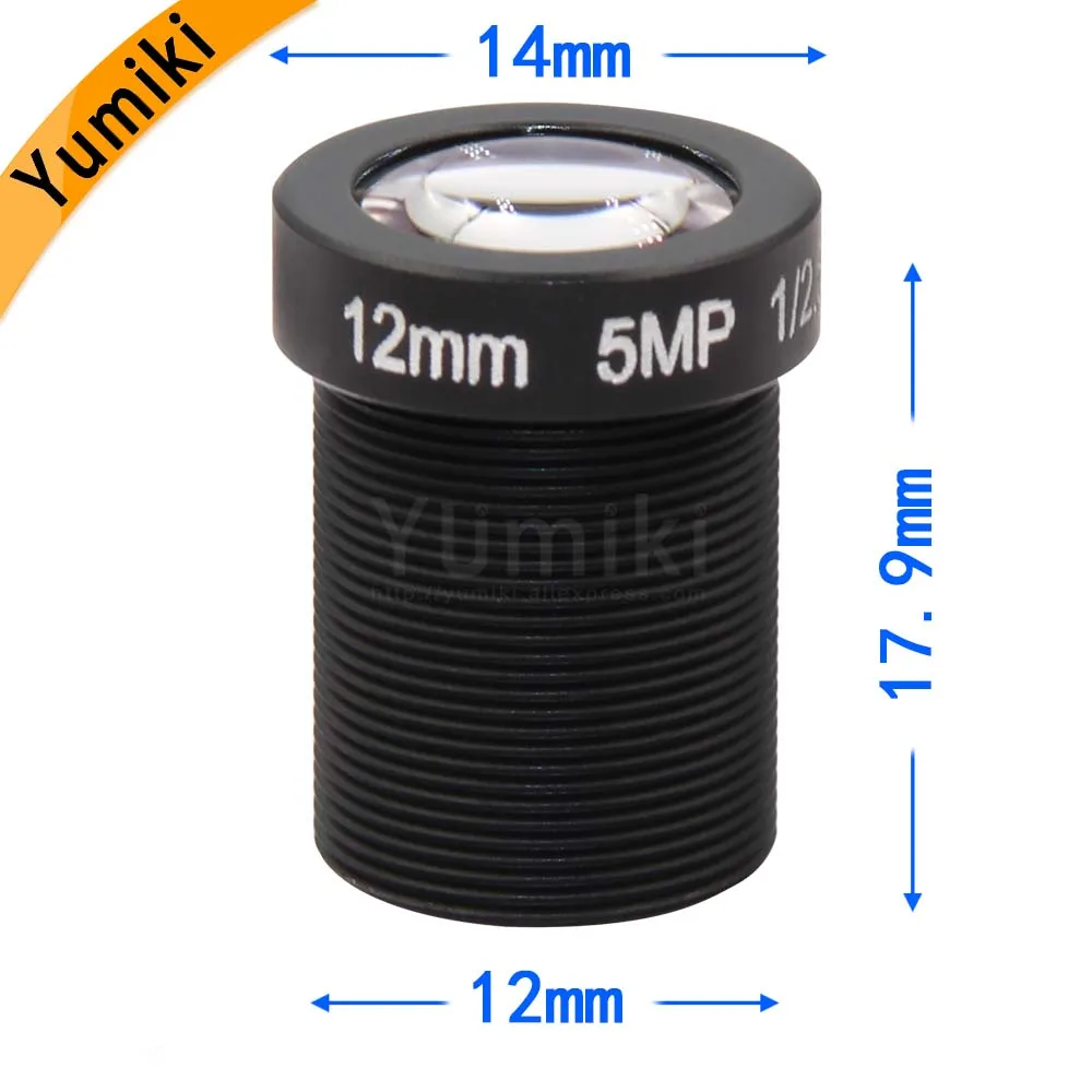 Yumiki 5 0 Megpixel M12 MTV 12 мм 5MP HD CCTV объектив камеры ИК безопасности фиксированный ирис|lens