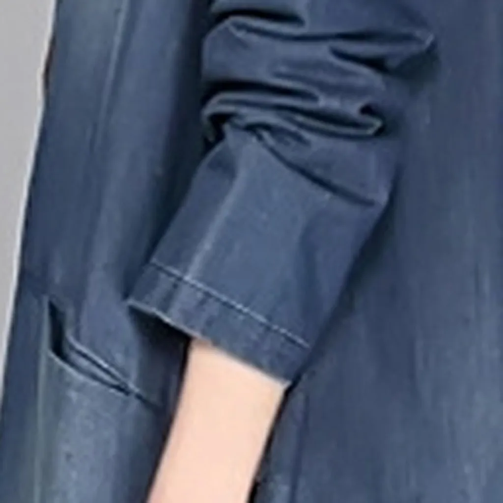 Платье из джинсовой ткани с коротким рукавом Повседневное платье для работы на