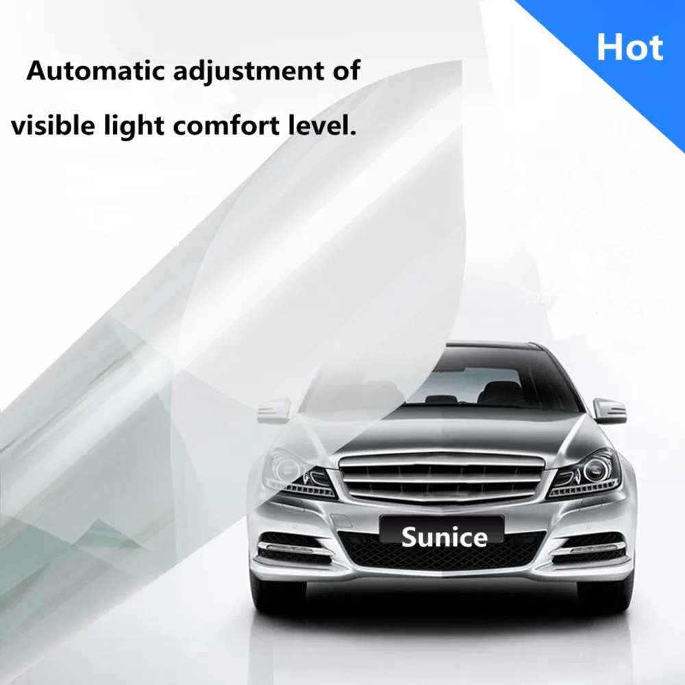 Фотохромная пленка Sunice для автомобильных окон 20%-75% VLT нано-керамика тонировка от