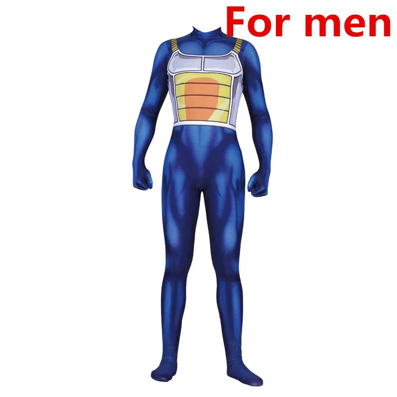 For men Аниме Жемчуг дракона Z Супер джирен Вегета костюм зентай для косплея костюм комбинезоны костюмы на Хэллоуин для женщин мужчин и детей - Цвет: For men