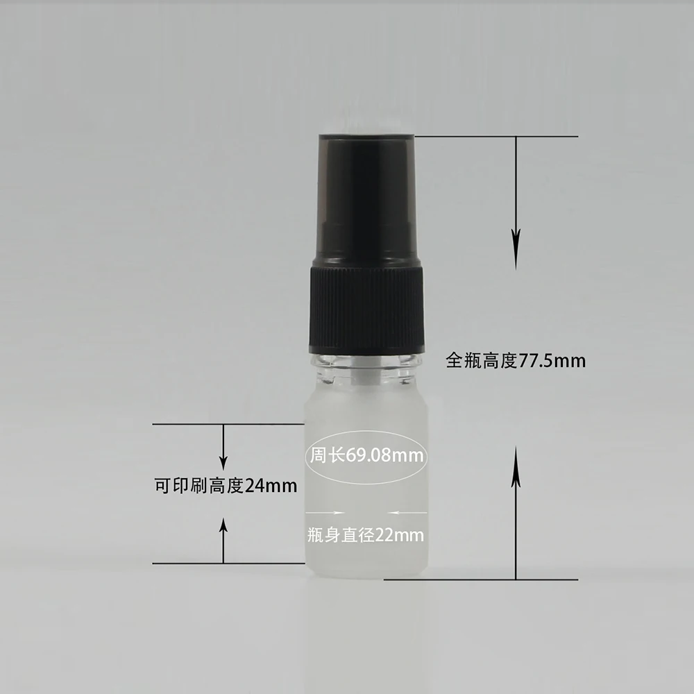 

Малый размер пустой 5 мл стеклянная бутылка с распылителем Шапки, ясный и замороженный 5 мл косметический флакон спрей для foundition