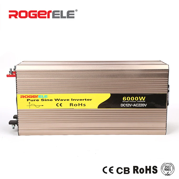 6000 Вт 12VDC/24VDC до 110VAC/220VAC солнечный инвертор немодулированного синусоидального