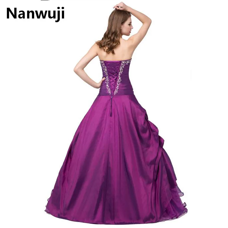 Дешевое бальное платье для девушек милые бальные платья 16 из органзы фиолетовые