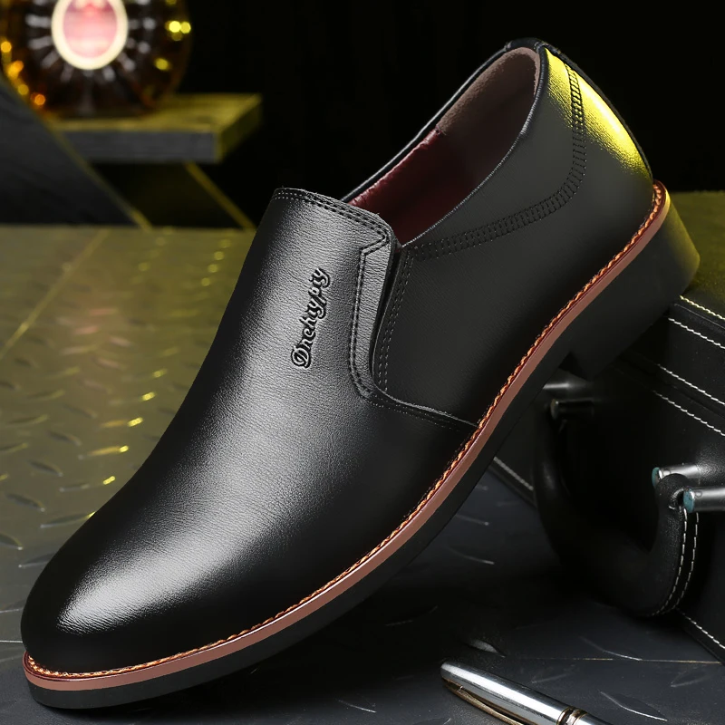 OSCO/мужская модельная обувь из спилка однотонная без шнуровки деловая