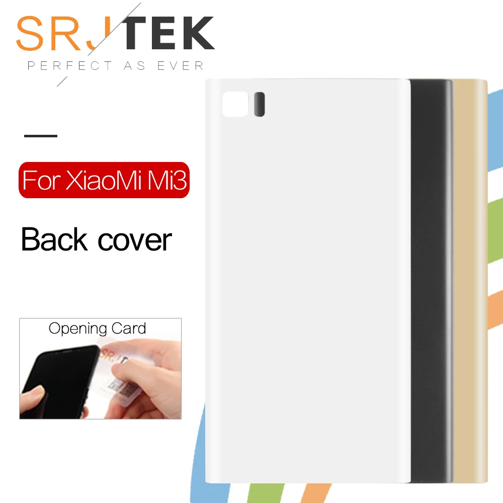 SRJTEK задний корпус для XIAOMI Mi3 задняя крышка Батарейная дверь с кнопкой регулировки