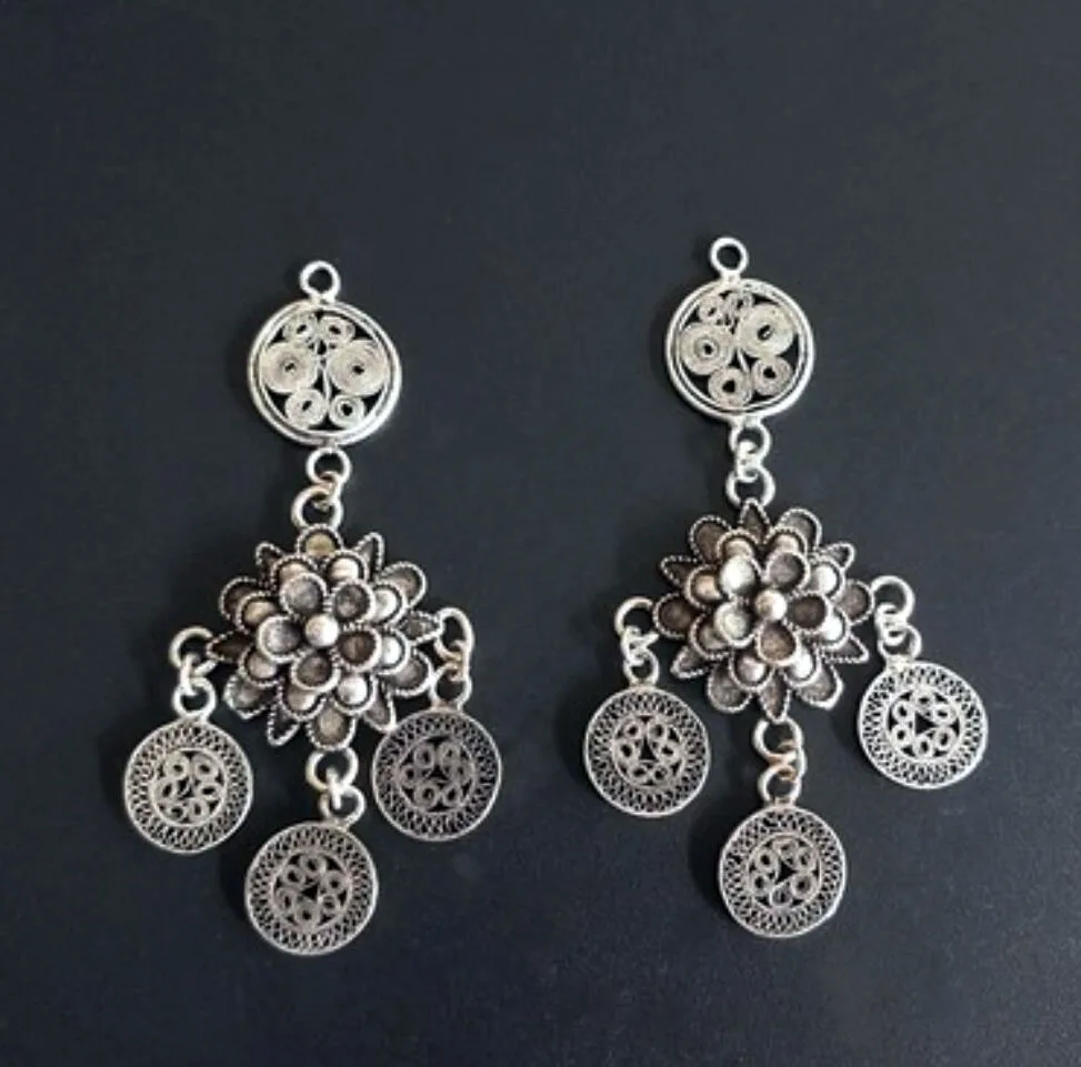 Горячая Распродажа новинка бесплатная доставка 100% серебряные серьги ручной