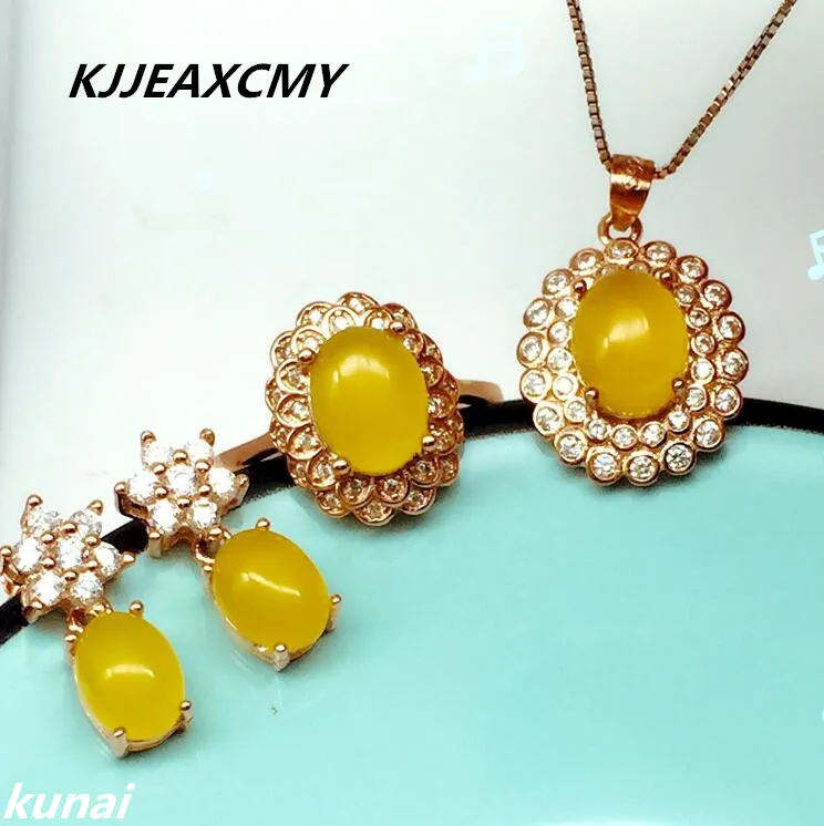 KJJEAXCMY изящные украшения из серебра 925 пробы инкрустированные Huang Yusui дамские