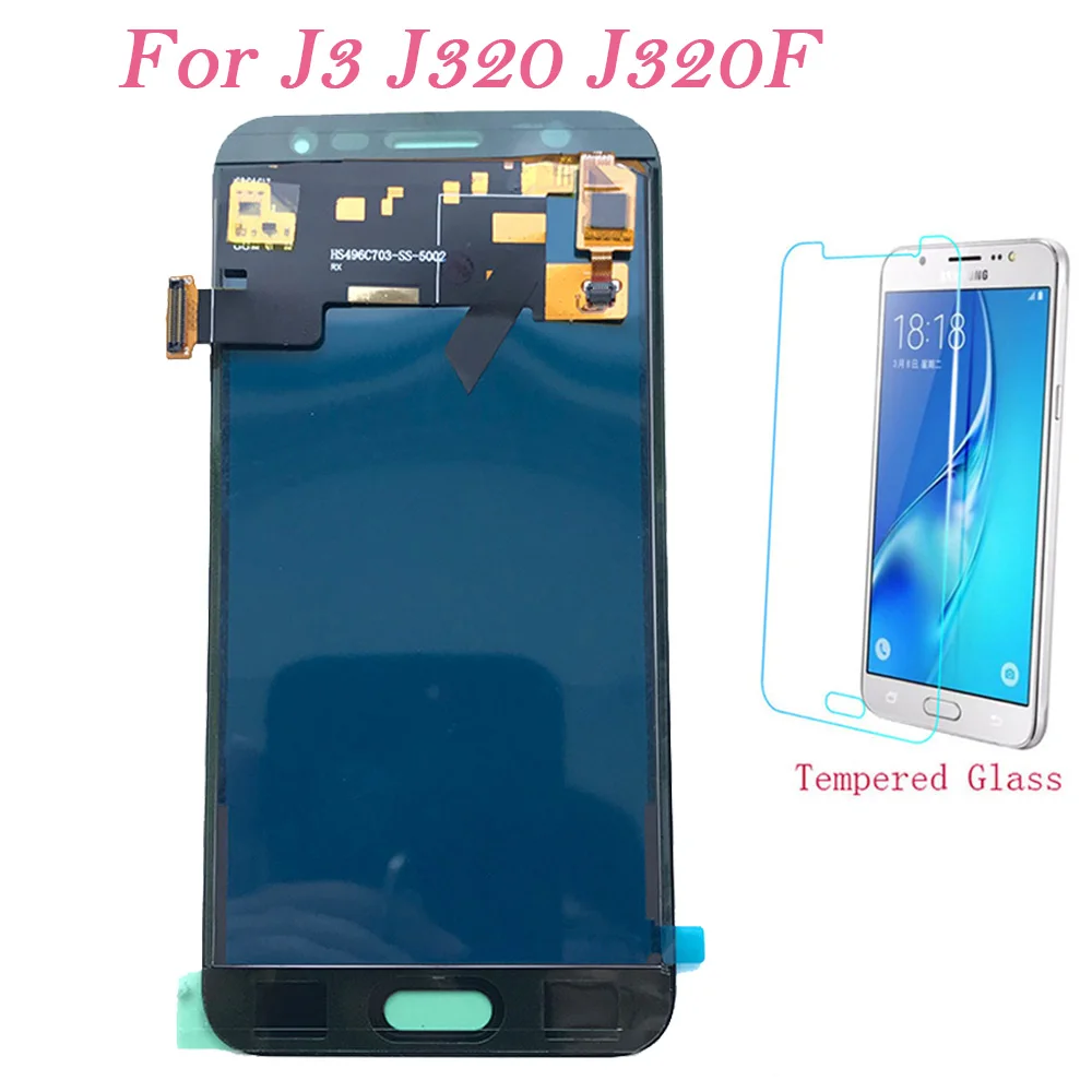 Тестовый ЖК экран для Samsung Galaxy J3 J320 J320FN J320F J320P дигитайзер сенсорного экрана