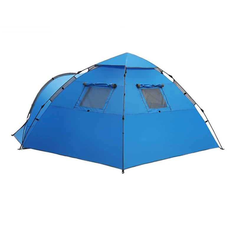 Туристическая палатка на 3 4 человек автоматическая двухслойная с защитой от
