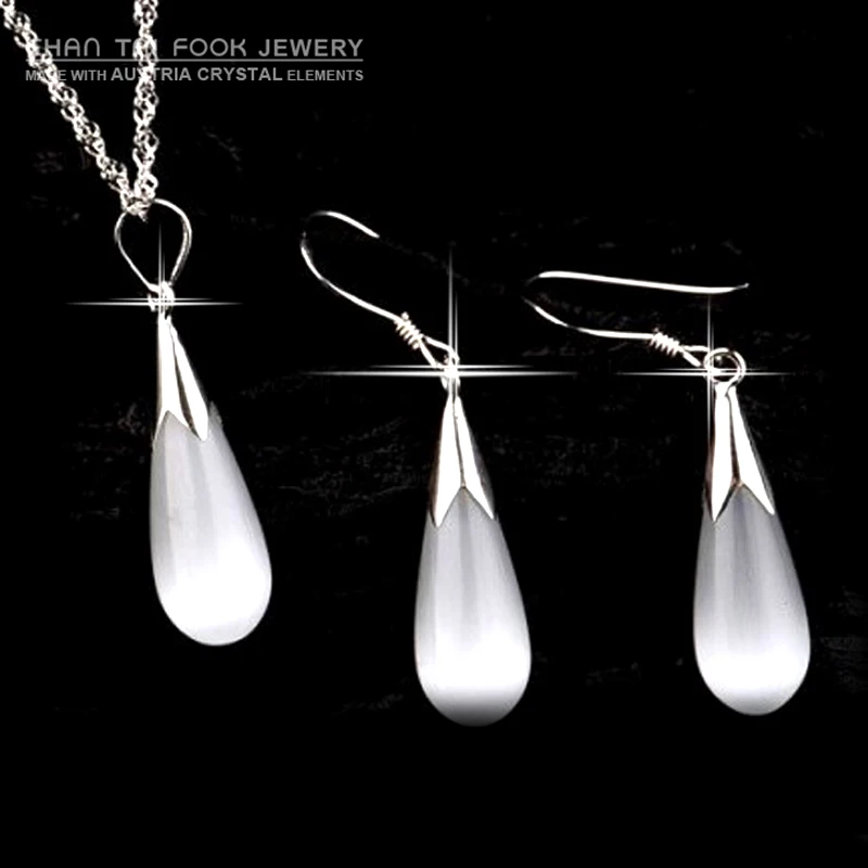 IREACESS Новая мода капля опал Свадебные Ювелирные наборы для женщин ожерелье и