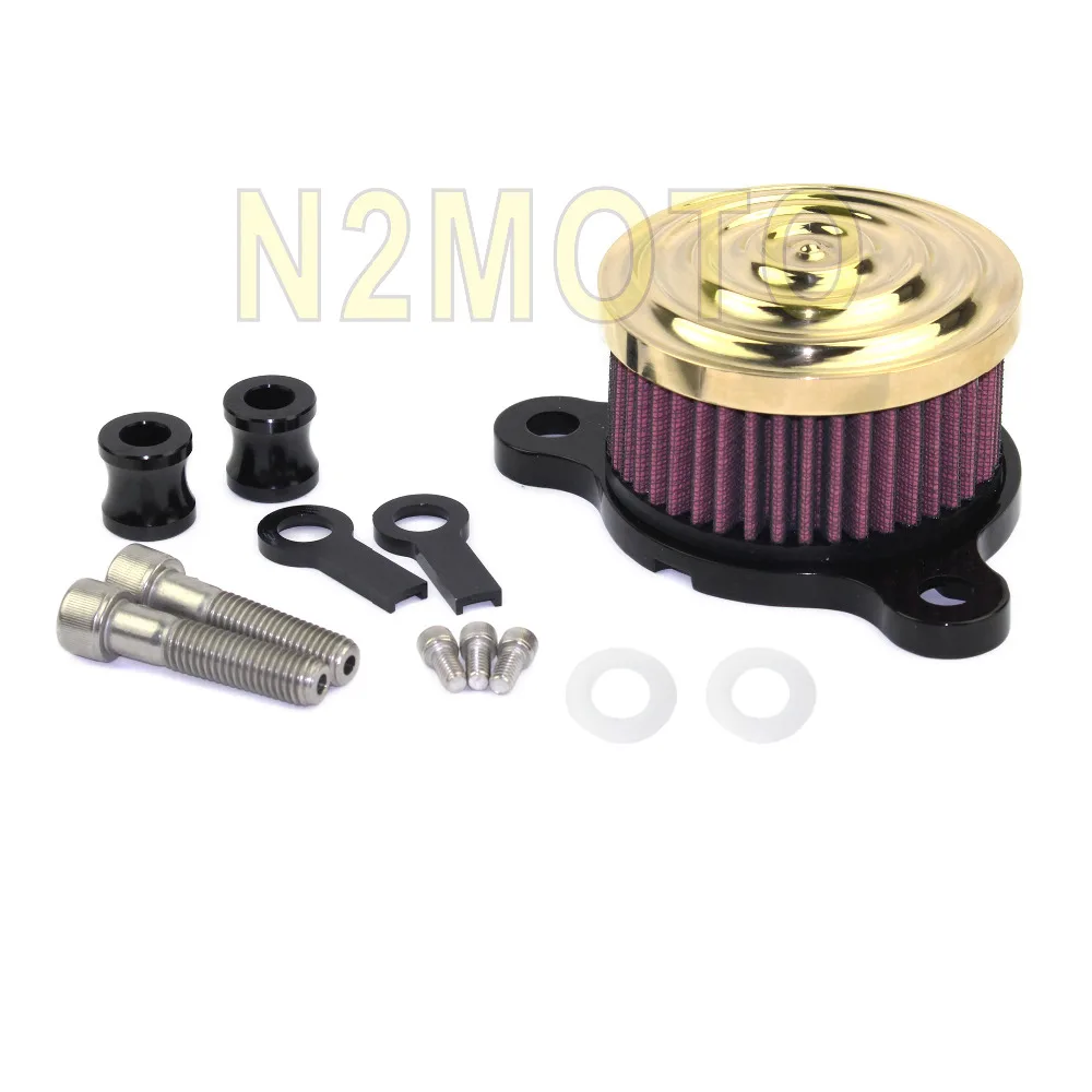 

For Harley Sportster XL 883 / 1200 2004-2017 Brass Air filter Intake Cleaner