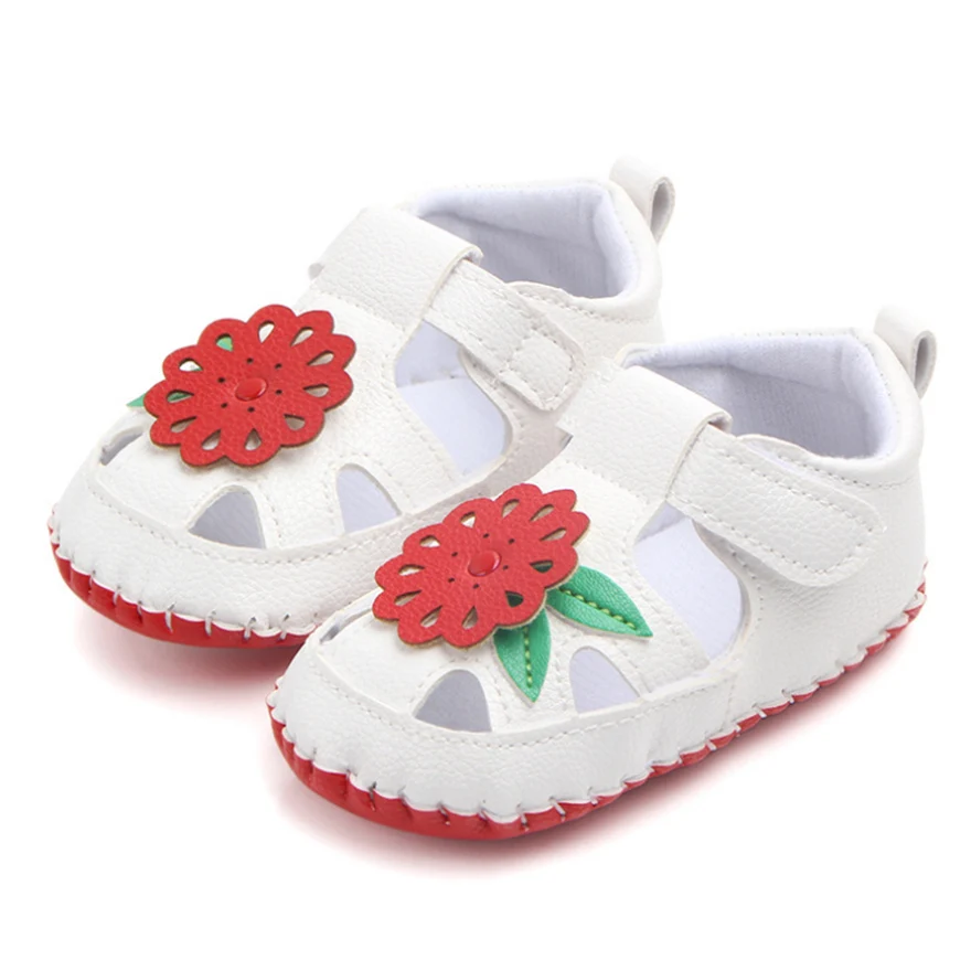 Белые дышащие летние туфли хорошего качества для маленьких девочек милые