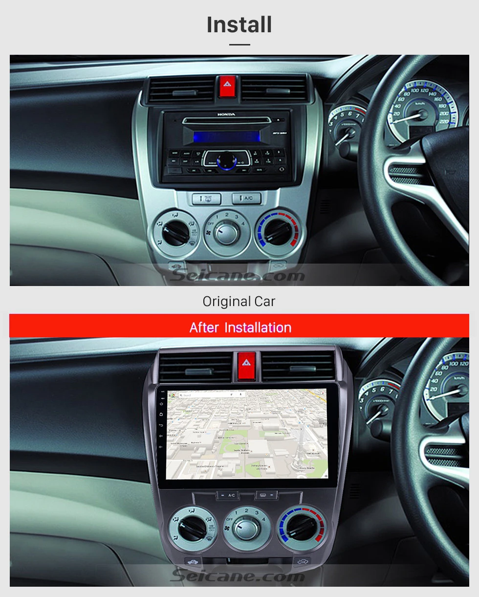 Seicane 10," 2din Android 8,1 Автомобильный gps навигатор для 2011 2012 2013 Honda CITY dvd-плеер поддержка WIFI-OBD2 TPMS