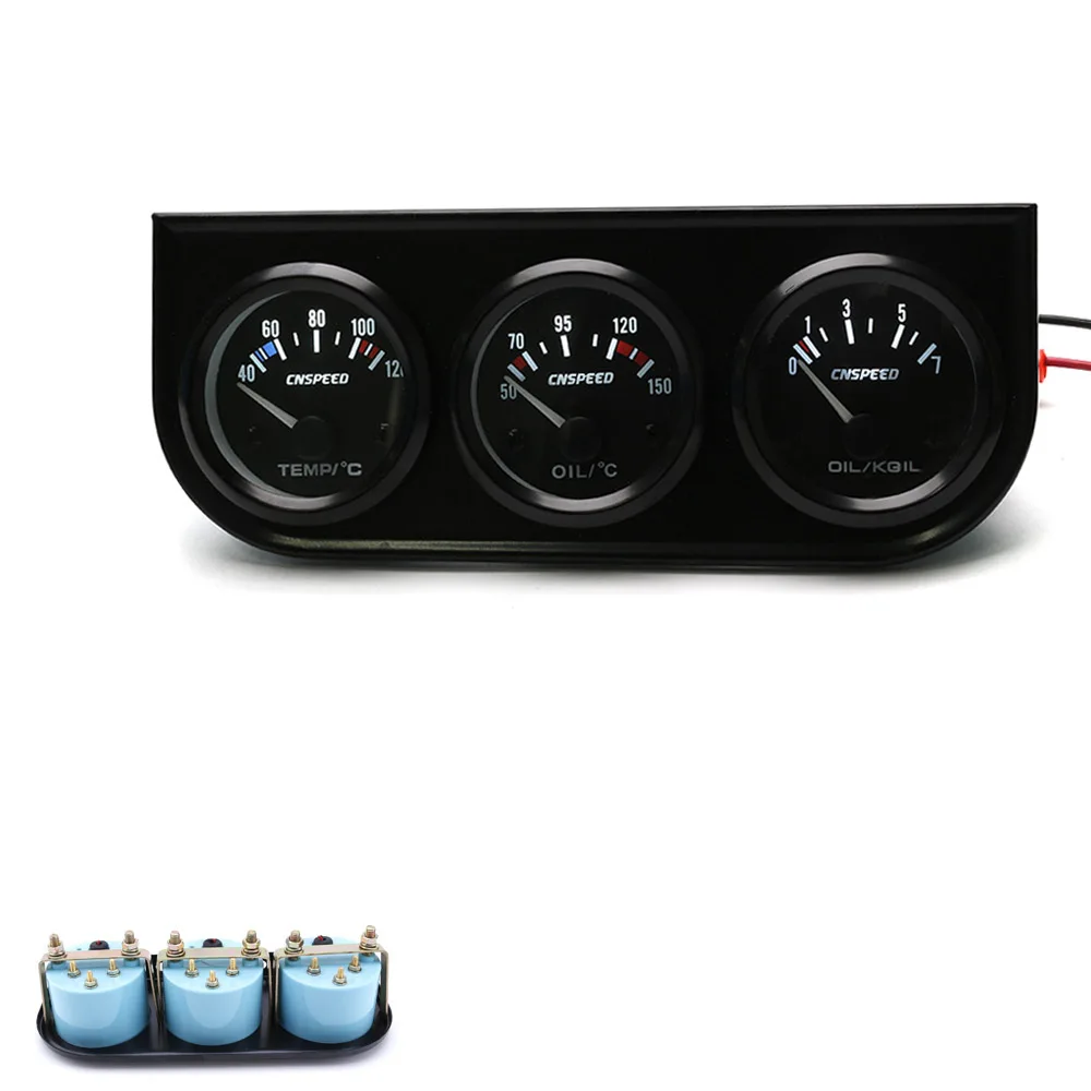 Автомобильный Тахометр CNSPEED YC101268 прибор для измерения температуры масла и воды 52 мм 3 дюйма 1|car gauge|temp gaugetemp meter