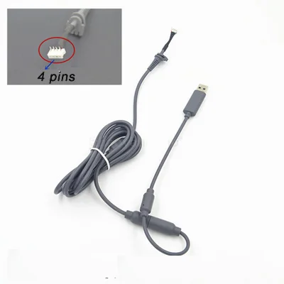 For XBOX360 4P Grey 4 контакта проводной контроллер интерфейсный кабель для Xbox 360 USB Breakaway кабельный ввод шнур адаптера - Цвет: For XBOX360 4P Grey
