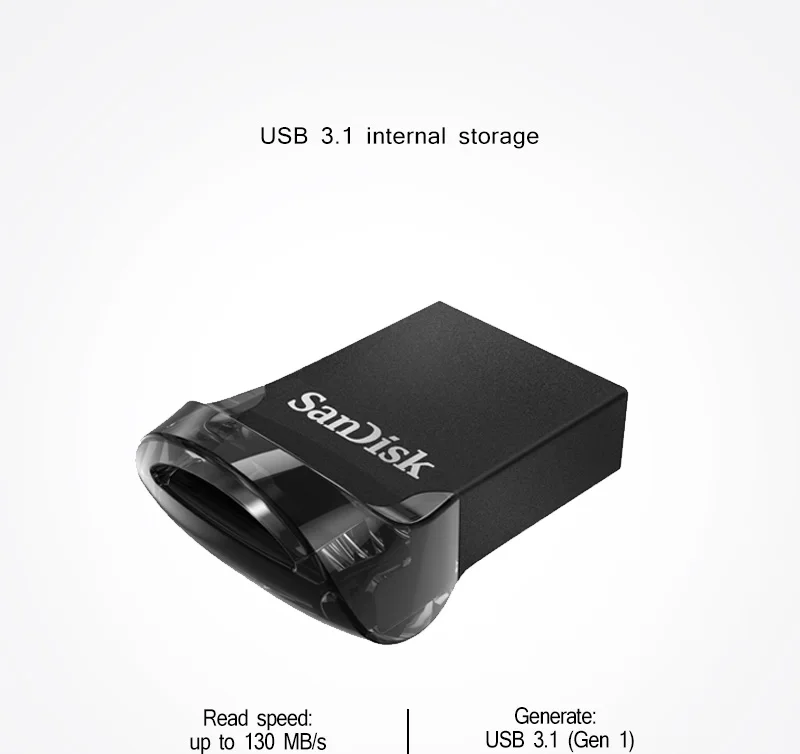 Двойной Флеш-накопитель SanDisk USB 3,1 флеш-накопитель 64Гб мини USB флеш-накопитель 128 ГБ CZ430 до 130 МБ/с. флешки 16 Гб высокого Скорость флэшку 32GB