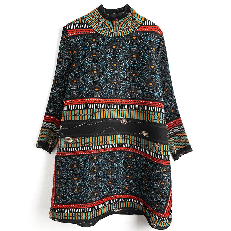 LANMREM 2020 Новое весеннее повседневное модное свободное платье плюс со вставками с