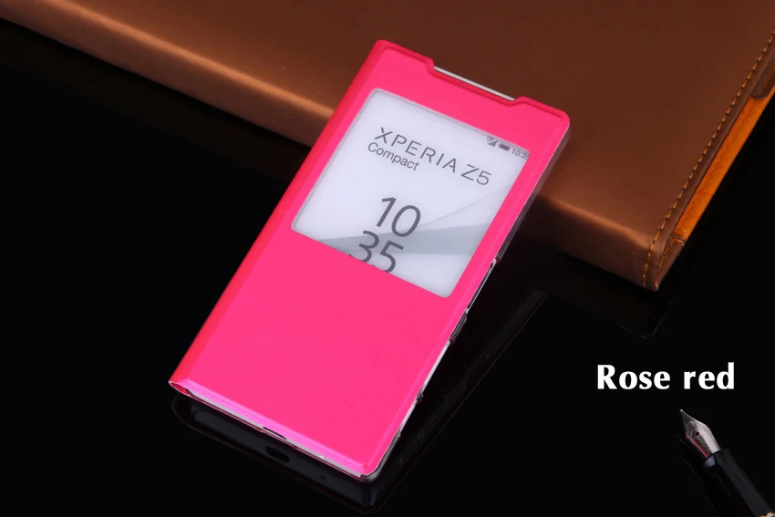 Чехол-раскладушка кожаный чехол для sony Xperia Z5 Compact Z 5 мини XperiaZ5 sony Z5mini Z5Compact Z5mini E5823 E5803 чехол для телефона в виде ракушки