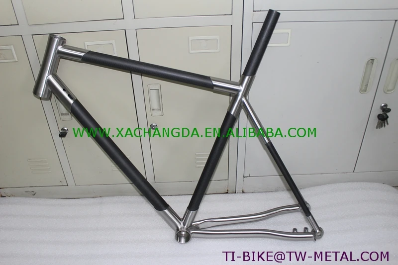 Углеродная титановая Смешанная велосипедная Рама с сквозными выемками