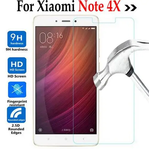 Чехол для Xia mi Red Note 4X Защитная пленка экрана из закаленного стекла Xiom 4x телефона