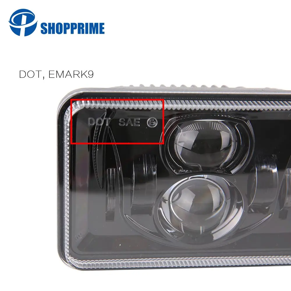 4pcs 4x6 inch Rectangular Projector LED Headlights Sealed For Peterbilt Kenworth T800 T400 T600 W900B/L Trucks | Автомобили и