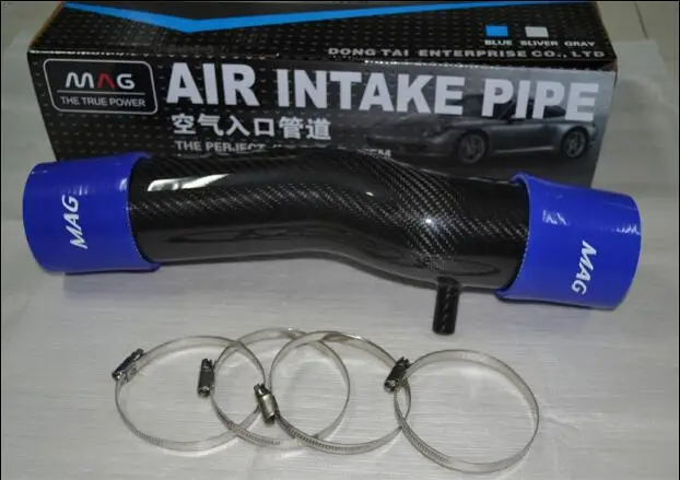 carbon fiber pipe Воздухозаборник алюминиевые трубы комплект+ воздушный фильтр для Lexus GS350/IS250/IS300/IS350 - Цвет: carbon fiber pipe