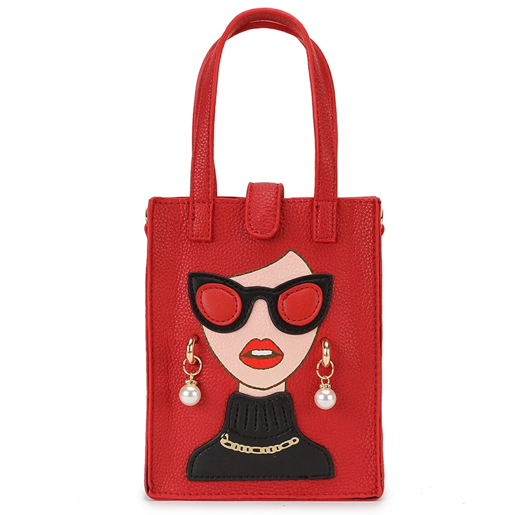 small size red Модные жемчужные серьги, сексуальные женские дизайнерские сумочки из искусственной кожи для молодых девушек, сумка через плечо, мини-сумка, женская сумка - Цвет: small size red