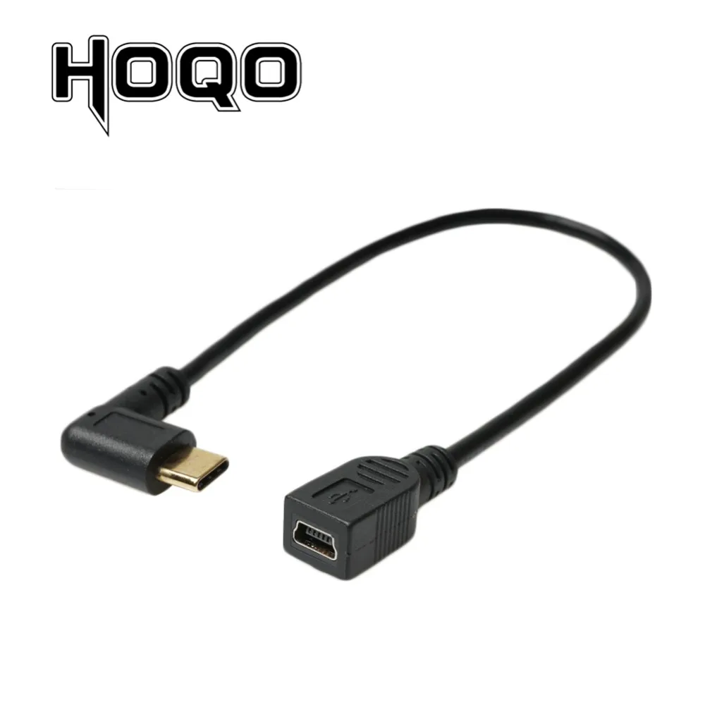 Угловой 90 градусов USB C Micro B Mini USB 5Pin штекер USB 3,1 type C локоть Micro USB 2,0 OTG Кабель-адаптер для передачи данных