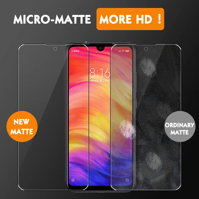 2 шт. матовое закаленное стекло для Xiaomi Redmi Note 7 6 Pro Защита экрана note7 pro Защитное |