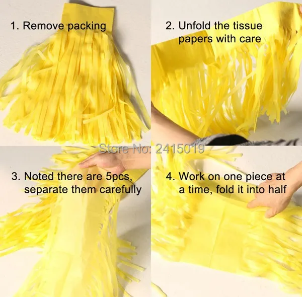 Рождественская гирлянда с кисточками из красной золотой зеленой бумаги 30 х12 см