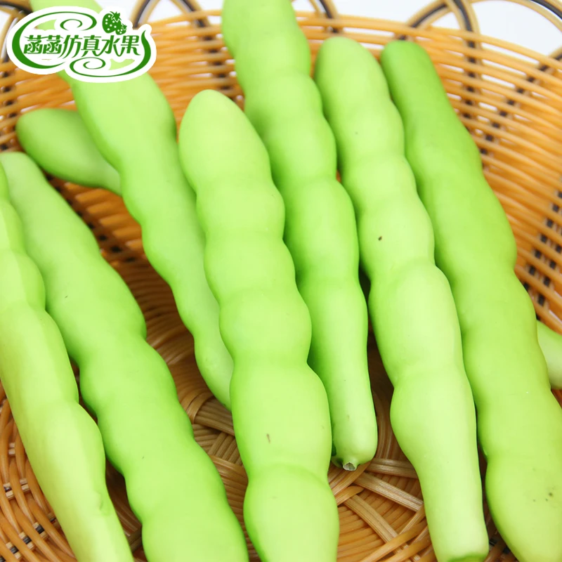 

Festive Party Supplies Artificial Foam Simulation Long Bean Pea Model Home Decorative Props Photography 10pc/lot