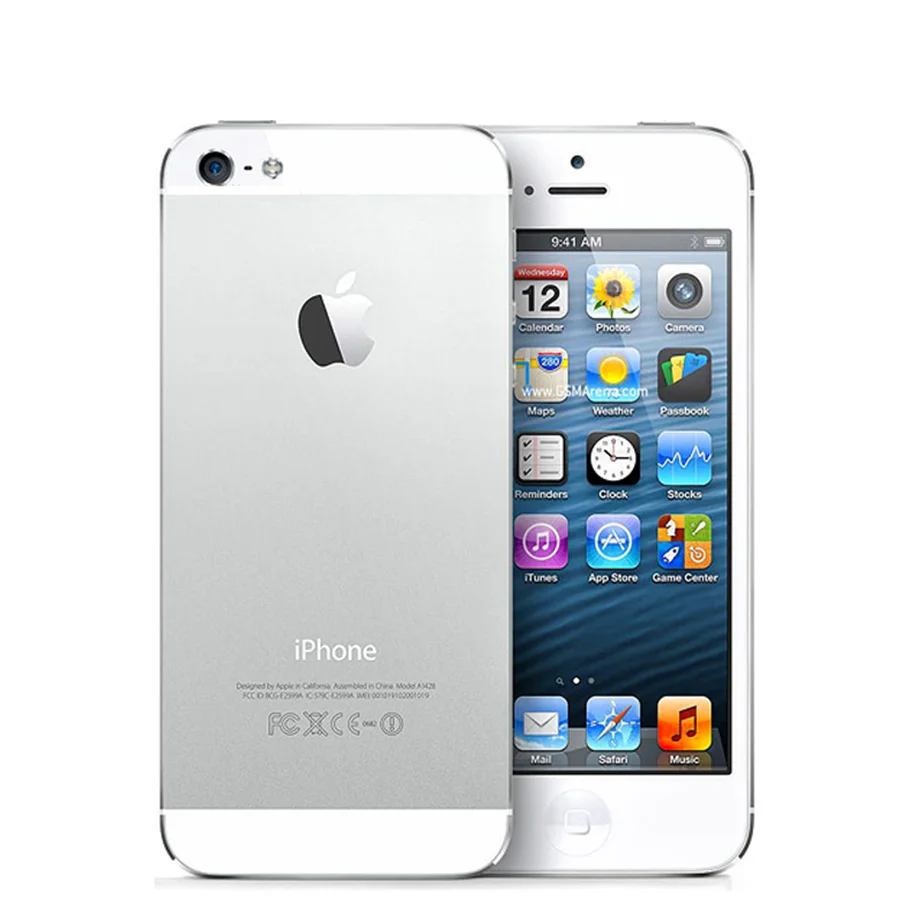 White Разблокированный iPhone 5 16 Гб/32 ГБ/64 ГБ Встроенная память двухъядерный 3g 4,0 дюйма Экран 8MP Камера iCloud WI-FI gps IOS OS сотовые телефоны - Цвет: White