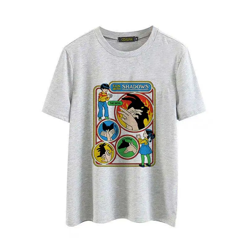 1519gray Корейская одежда 90s винтажная женская футболка 80s Tumblr Женская Футболка женская забавная уличная одежда женские Дженни новые друзья футболка - Цвет: 1519gray
