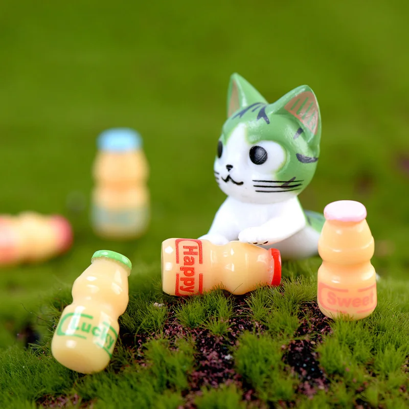 5 шт. имитация еды счастливые буквы бутылка йогурта миниатюрная фигурка DIY