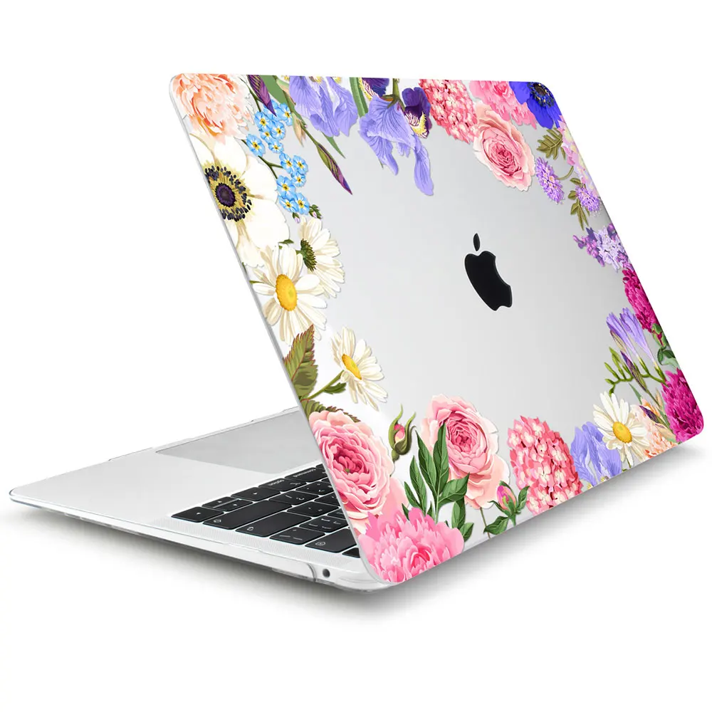 Для Macbook Air 11 12 13 чехол для Macbook Pro retina 13 15 Touch bar A1932 Твердый чехол с цветочным узором для девочек подарок - Цвет: J209